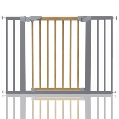 Safetots Beechwood And Metal Pressure Fit Safety Stair Gate, 103.2Cm - 110.6Cm, Safety Gate For Baby, Stylish Design - image 1