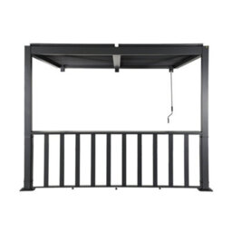 Sweeek - Lean To Pergola With Louvered Roof Aluminium 3 X 3M Palace + Counter 3M Anthracite - thumbnail 4