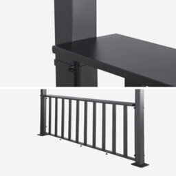 Sweeek - Lean To Pergola With Louvered Roof Aluminium 3 X 3M Palace + Counter 3M Anthracite - thumbnail 6