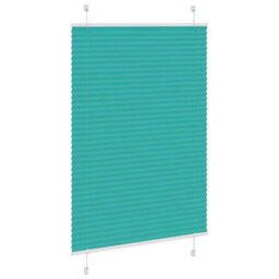 Berkfield Pleated Blind Petrol Green 85X100 Cm Fabric Width 84.4 Cm Polyester - thumbnail 3