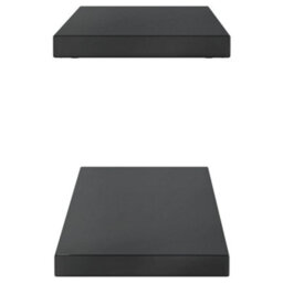 Berkfield Wall Shelves 2 Pcs 100X23.5X3 Cm Black Stainless Steel - thumbnail 6