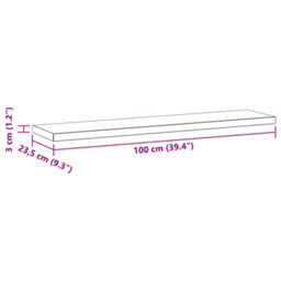 Berkfield Wall Shelves 2 Pcs 100X23.5X3 Cm Black Stainless Steel - thumbnail 9
