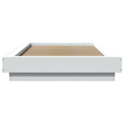 Berkfield Bed Frame Without Mattress White 75X190 Cm Small Single - thumbnail 4