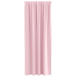 Berkfield Curtains With Curtains 2 Pcs Baby Pink 260 X 140 Cm Polyester - thumbnail 3