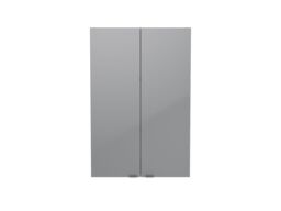 GoodHome Imandra Compact Gloss Grey Bathroom Double Wall Cabinet (H)90Cm (W)60Cm - thumbnail 2