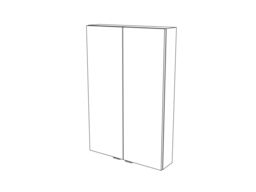GoodHome Imandra Compact Gloss Grey Bathroom Double Wall Cabinet (H)90Cm (W)60Cm - thumbnail 7