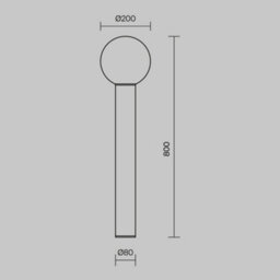 Luminosa Lighting Luminosa Bold Outdoor Bollard Black Ip54 1Xe27 - thumbnail 3