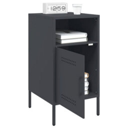 Berkfield Bedside Cabinet Anthracite 36X39X68 Cm Steel - thumbnail 5