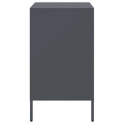 Berkfield Bedside Cabinet Anthracite 36X39X68 Cm Steel - thumbnail 7