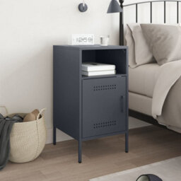 Berkfield Bedside Cabinet Anthracite 36X39X68 Cm Steel - thumbnail 3
