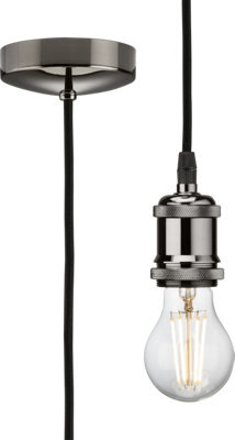 Knightsbridge 8271Lbn 1.8M Vintage Pendant Set In A Black Nickel Finish - image 1