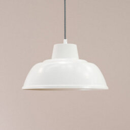 Valuelights Morris White Metal Hanging Pendant Ceiling Light Fitting For Living Room Kitchen