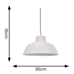 Valuelights Morris White Metal Hanging Pendant Ceiling Light Fitting For Living Room Kitchen - thumbnail 6