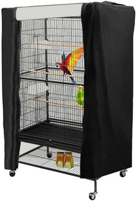 1Pcs (Color Black, Size 80X54X120Cm) Tarpaulin, Waterproof Bird Cage Cover, Large Washable Parrot Good Night - image 1