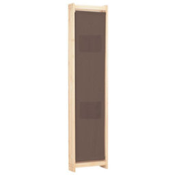 Berkfield 3-Panel Room Divider Brown 120X170X4 Cm Fabric - thumbnail 4