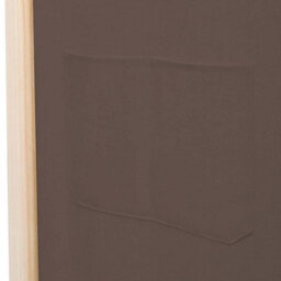 Berkfield 3-Panel Room Divider Brown 120X170X4 Cm Fabric - thumbnail 7