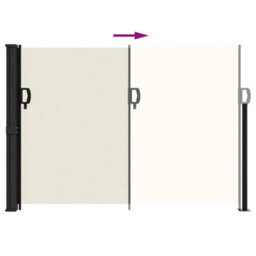 Walplus Retractable Side Awning Garden Sun Shade Canopy Gazebo For Back Door, Porch, Patio Cream140X600 Cm - thumbnail 5