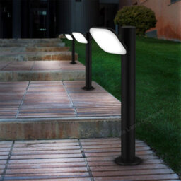 Long Life Lamps Company Adjustable 12W Led Bollard Outdoor Garden Light Stainless Steel Black Finish Cool White Zlc356Bcw - thumbnail 7