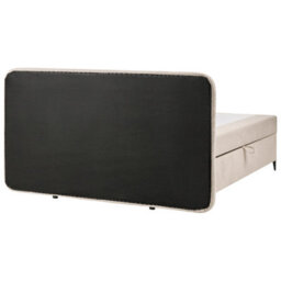 Beliani Divan Bed With Storage Fabric Regent 160 X 200 Cm (Eu King Size) Light Beige - thumbnail 6