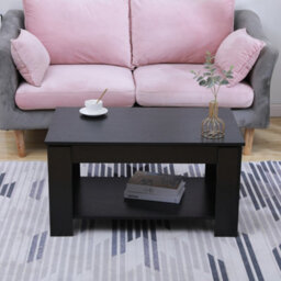 Furniturehmd Sliding Top Coffee Table With Storage Shelf Hidden Compartment Living Room Modern Side Table - thumbnail 3