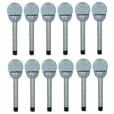 AB Tools Solar Powered Colour Changing Led Stainless Steel Glass Ball Garden Light 12Pc - image 1