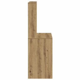 Berkfield Durable Desk With Shelves Artisan Oak 100X45X140 Cm Engineered Wood - thumbnail 5