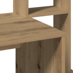Berkfield Durable Desk With Shelves Artisan Oak 100X45X140 Cm Engineered Wood - thumbnail 7