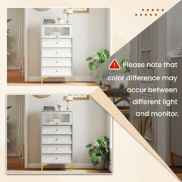 Gainoom 4 Drawer Dresser Modern Storage Cabinet W/ Flip Up Door Bedroom Chest Of Drawers - thumbnail 9