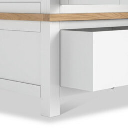 Farro Xl White Triple Wardrobe With 2 Drawers - By Roseland Furniture - thumbnail 5