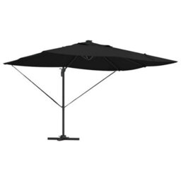 Berkfield Cantilever Roma Parasol With Leds Black 352X251X265 Cm Aluminium - thumbnail 2