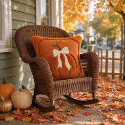 Amorly 2 Pack Embroidered Pumpkin Cushion Covers 45X45Cm,soft Fluffy Faux Fur Pillowcases,no Pillow Inserts,autumn&halloween Indoor Decor - thumbnail 8