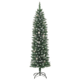 Vidaxl Artificial Slim Christmas Tree With Stand 240 Cm Pvc - thumbnail 2