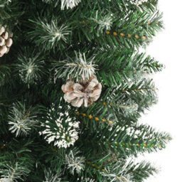 Vidaxl Artificial Slim Christmas Tree With Stand 240 Cm Pvc - thumbnail 4