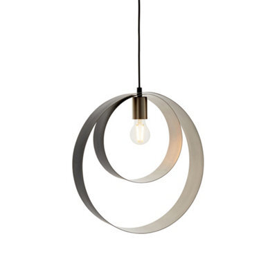 Luminosa Lighting Luminosa Cal Single Pendant Light Brushed Nickel Plate, Matt Black - image 1