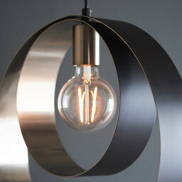 Luminosa Lighting Luminosa Cal Single Pendant Light Brushed Nickel Plate, Matt Black - thumbnail 5