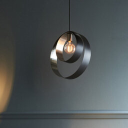 Luminosa Lighting Luminosa Cal Single Pendant Light Brushed Nickel Plate, Matt Black - thumbnail 4