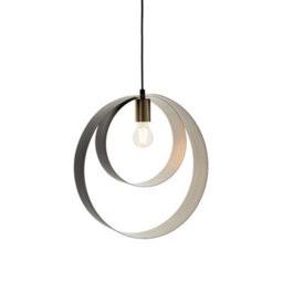 Luminosa Lighting Luminosa Cal Single Pendant Light Brushed Nickel Plate, Matt Black - thumbnail 1