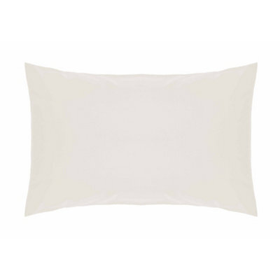 Belledorm Cotton Peracle Plain Pillowcase Ivory (76Cm X 51Cm) - image 1
