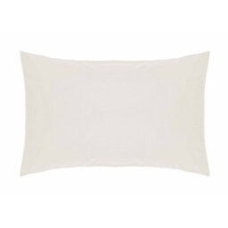Belledorm Cotton Peracle Plain Pillowcase Ivory (76Cm X 51Cm) - thumbnail 1