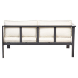 Beliani Garden Corner Sofa With Table 5 Seater Messina Left Hand Metal Beige - thumbnail 5