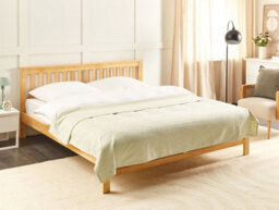 Beliani Bedspread Maraka Cotton 200 X 220 Cm Light Beige - thumbnail 2