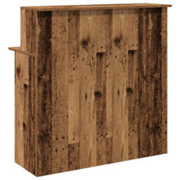 Berkfield Durable Reception Desk Old Wood 100X50X103.5 Cm Engineered Wood - thumbnail 7