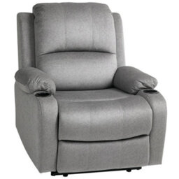 Homcom Recliner Armchair For Living Room, Recliner Chair With Cup Holder Grey - thumbnail 2