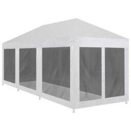 Berkfield Party Tent With 8 Mesh Sidewalls 9X3 M - thumbnail 1