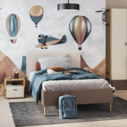 Arte Lenny Ly-08 Bed Frame In Oak Artisan, Beige & Truffle - Eu Small Double 1200mm X 2000mm - Elegance & Durability Combined - thumbnail 4