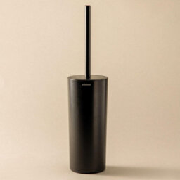 Cosmic Toilet Brush With Holder, Matt Black, Free Standing, Essentials Collection - thumbnail 2