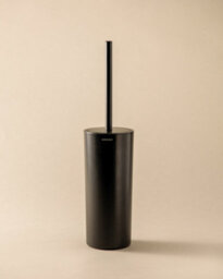 Cosmic Toilet Brush With Holder, Matt Black, Free Standing, Essentials Collection - thumbnail 1
