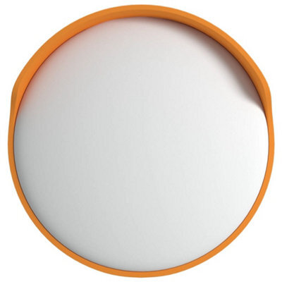 Berkfield Durable Outdoor Convex Traffic Mirror Orange Diameter 30 Cm Polycarbonate - image 1