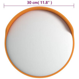 Berkfield Durable Outdoor Convex Traffic Mirror Orange Diameter 30 Cm Polycarbonate - thumbnail 8