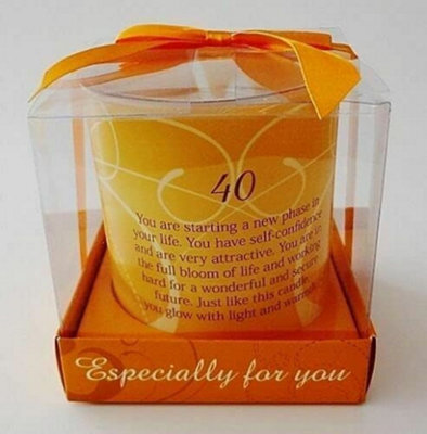 40 Candle Gift Set In Box Candles Wax Message Poetic Writing Home Decoration - image 1